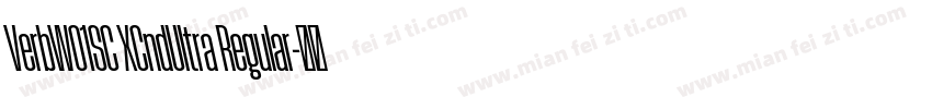 VerbW01SC XCndUltra Regular字体转换